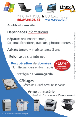 Ets SECULA vente - dépannage - réparation informatique / bureautique / électroménager en Gironde