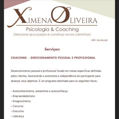Ximena Oliveira - Psicologia E Coaching