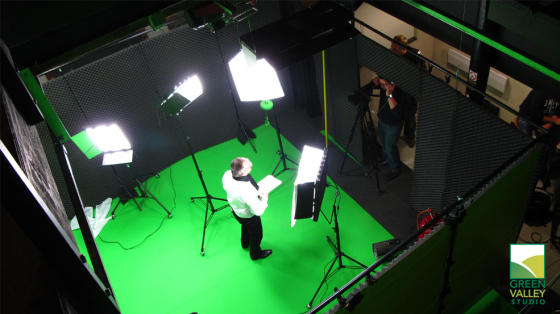 Studio greenkey pour tournage avec prise son