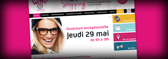 Création du site 
Centre commercial Espace Witty à Wittenheim