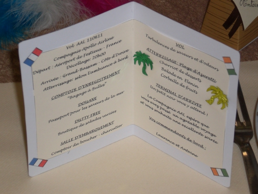 Le menu du jour