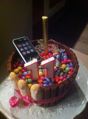 Le gâteau fait maison pour ma fille cette année.