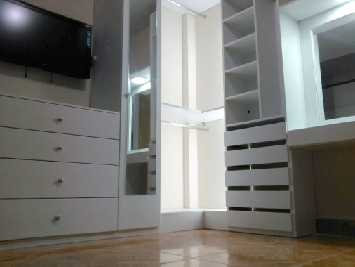 Closet integrado con tocador