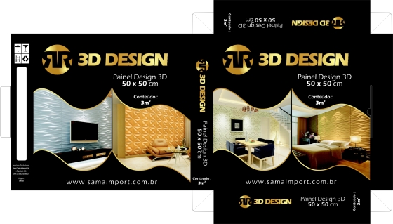 Embalagem e Logomarca criadas para RR 3D DESIGN - ES - Impresso na China