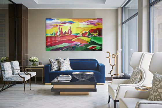 Peisaj modern abstract pe perete