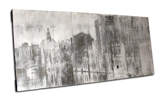 Grawerowany obraz szerokość 100 cm, "Wenecja szczecińska)