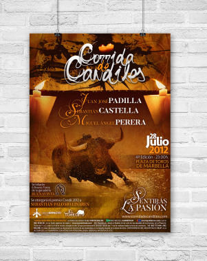 Diseño y producción de cartel para "Corrida de Candiles, Marbella"
Poster design & production for "Corrida de Candiles, Marbella"