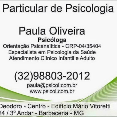Psicologia Clínica Paula Oliveira