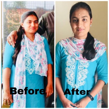 2month transformation moderate diet and  without gym. Lost 6kgs