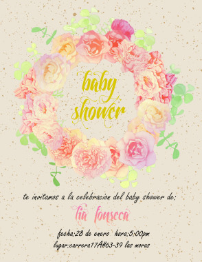 Tarjeta para baby shower