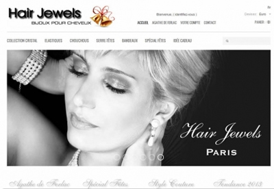 Boutique de Mode de Paris - type de site pouvant être personnalisé par des thèmes graphiques variés que nous proposons : http://www.hairjewels.fr/