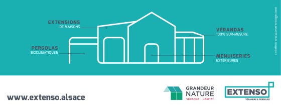 Extenso, les extensions de maisons en Alsace. Fabricant de pergolas et vérandas.