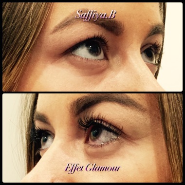 Extension cils effet glamour