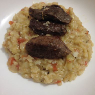 Risoto primavera com Mignon