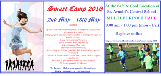 Summer Camp at KalayaniNagar May 2016