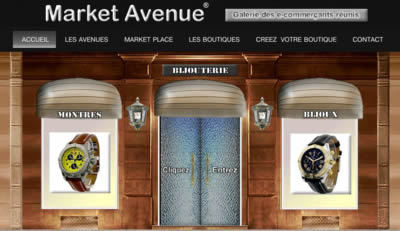 Plateforme marchande (Market Place) réunissant des boutiques en ligne de tous commerces : www.marketavenue.fr