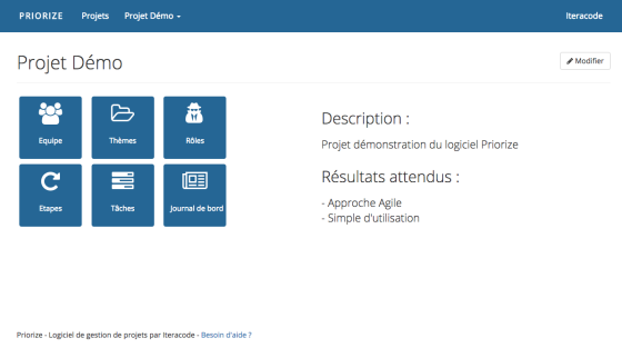 Priorize : Logiciel gestion de projets