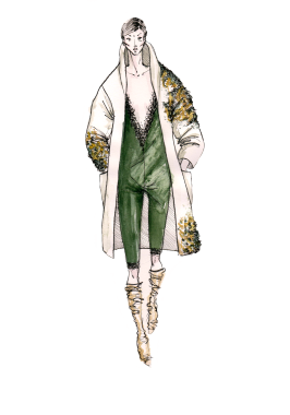Illustration de la tenue 01 de Garden Party. 

Garden Party à été ma collection de validation de ma dernière année de Stylisme. Mon thème à été le renouveau de la vie à travers la mort. C'etait un thème très complexe mais qui me tenait à coeur.