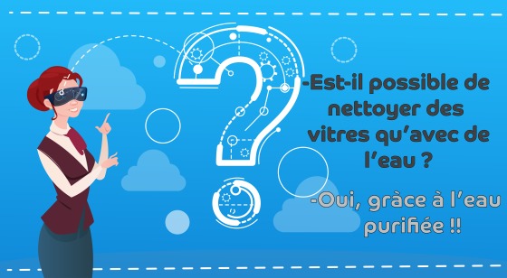 L'eau purifiée grâce à notre système de filtration par osmose inverse.