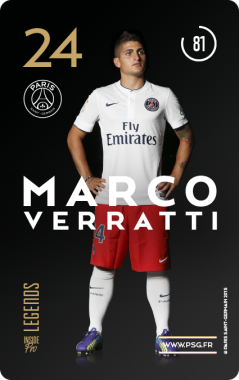Recto Carte Collector PSG