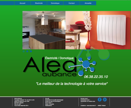 site d'une entreprise d'électricité et de domestique