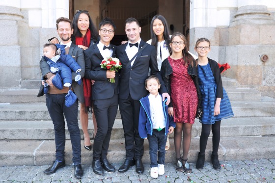Mariage - cérémonie de la Mairie, famille 01