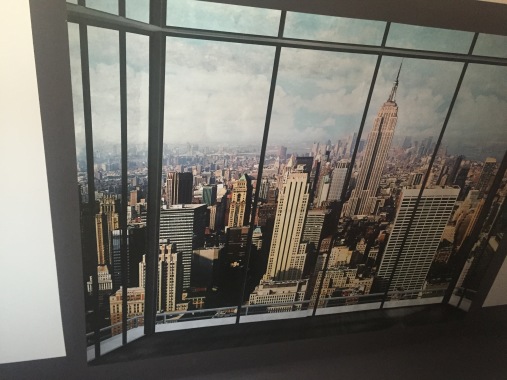 New York Skyline on sloping ceiling