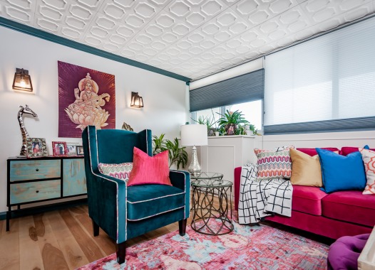 Indo-Afro Chic living room