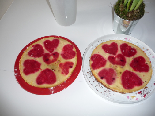 interieure gateau magique st valentin