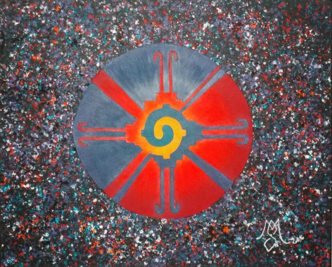 Hunab Ku symbol
Acrylique
90 cm de hauteur par 100 cm de largeur