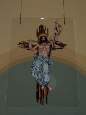 CRISTO SU PANNELLO DI PLEXIGLASS