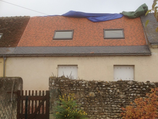 Réfection de l'isolation est de la couverture