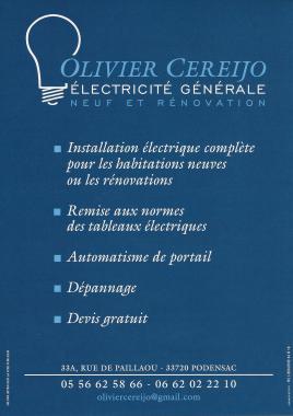 Olivier Cereijo Electricité Générale