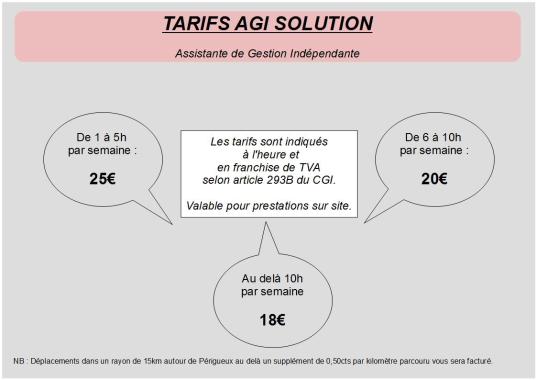 TARIFS AGI SOLUTION