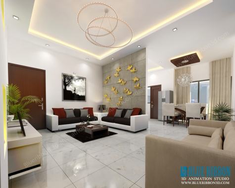 3d Living Room Renderoing