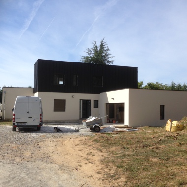 Bardage réaliser en zinc type joint debout