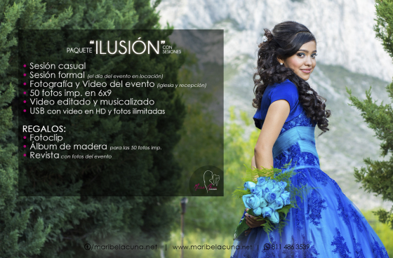 Paq. XVaños "Ilusión" con sesiones