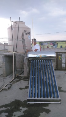 instalación de calentador solar