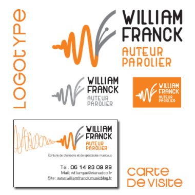 Identité visuelle pour William Franck, auteur parolier