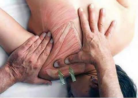 Pressure point of shoulder crams
