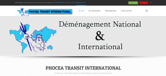 Site internet Import Export Transit Déménagement