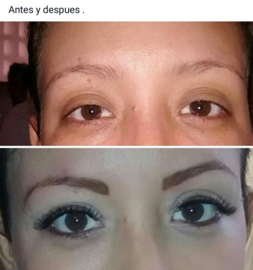 Diseño de cejas y pestañas .