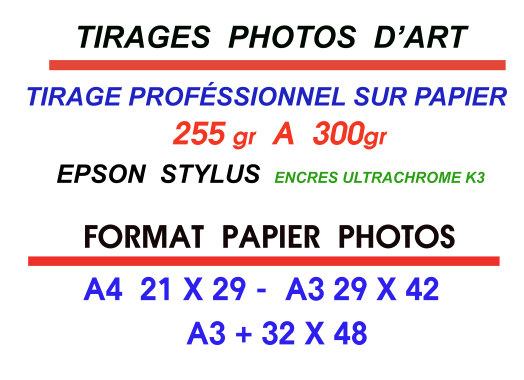 TIRAGE PHOTO PROFESSIONNEL