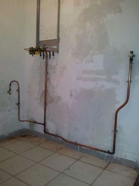 installation chaudière muralle avec cane gaz