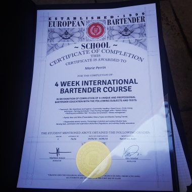 Diplôme European Bartender School