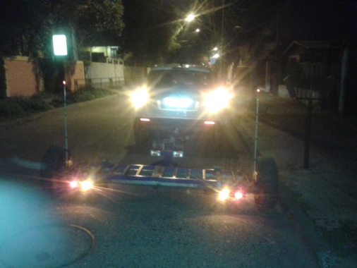 instalacion luces led caro de arrastre