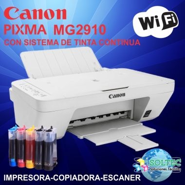 Impresora con sistema de tinta continua $ 75 mas IVA