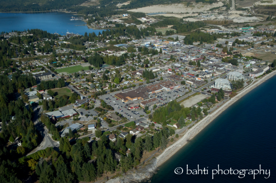 Aerial photo of Sechelt