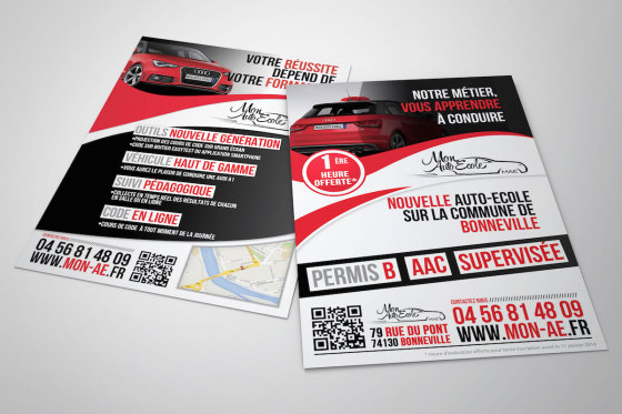 Réalisation du flyer pour Mon auto école, auto école situé à Bonneville.
www.weekom.fr