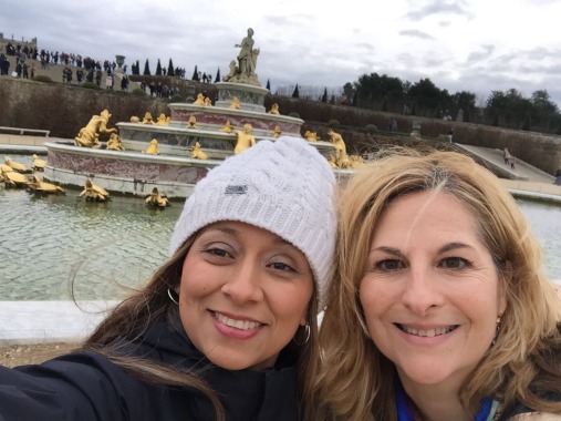 Une cliente américaine au Château de Versailles dans les merveilleux Jardins ! Décembre 2017